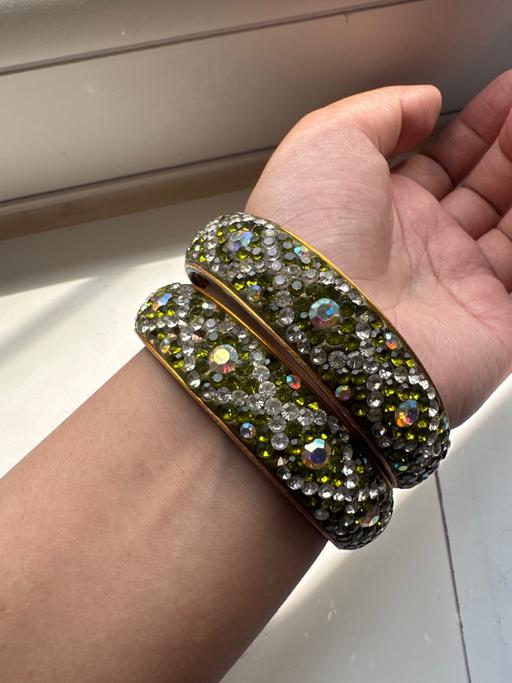  — green diamond bangles