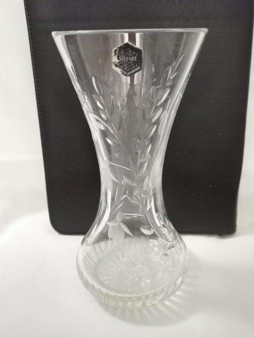  — STUART CRYSTAL LARGE CASCADE VASE.