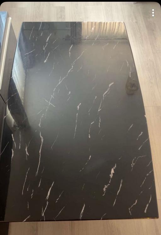  — Italian Marble Black &White Coffee Table