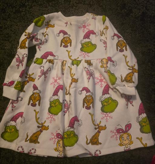  — 3-4 years girls xmas dress The Grinch
