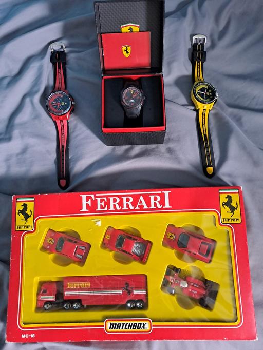  — Ferrari watches and matchbox Ferrari car set
