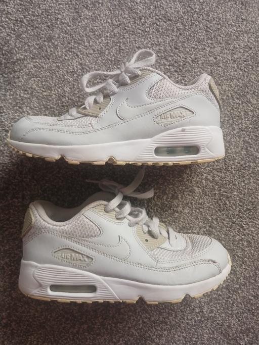  — Nike Air 90 White/Cream Junior UK 2