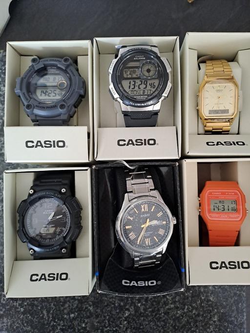  — 6 casio watches new in boxes