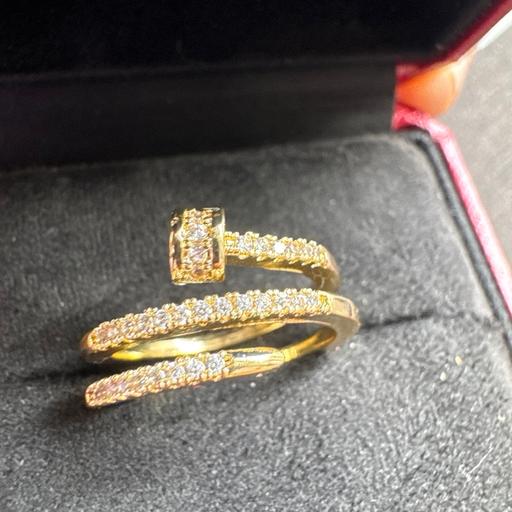  — Luxury design gold plated ring