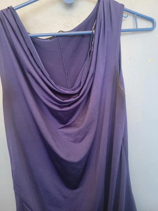  — George Dark Purple Cowl Neck Jersey Dress