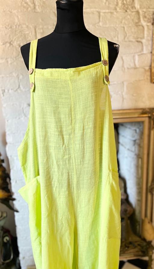  — Made in Italy Cotton Wide Leg Dungaress