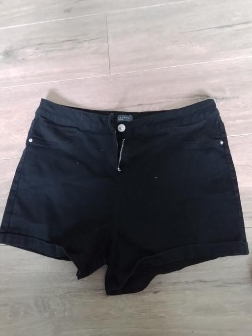  — size 24 black denim shorts