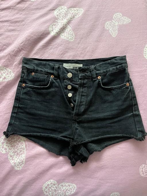  — Topshop Button Fly Denim Shorts Size 8