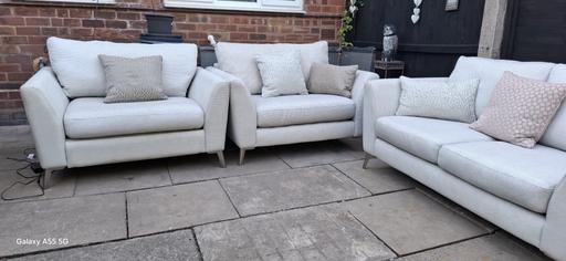  — Grey / Silver DFS Libby Sofas..2+1+1