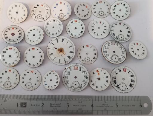  — 24 antique porcelain enamel watch faces