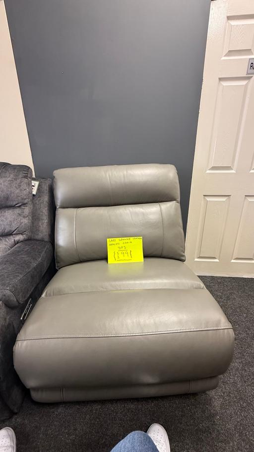  — Dfs cree armless chair genuine leather