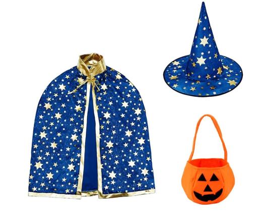  — kids witches / wizards hat cape n bag new
