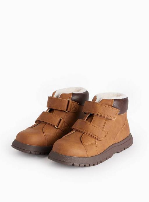  — Boys Tan Faux Suede Born Lined Boots