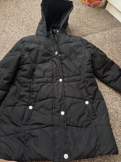  — Girls black school coat 9-10 years