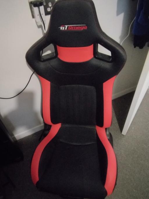  — GT OMEGA RACING SEAT BLACK/RED SIMRACING