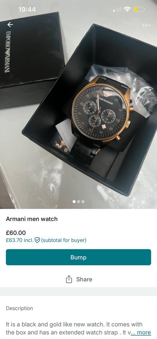 — Armani watch