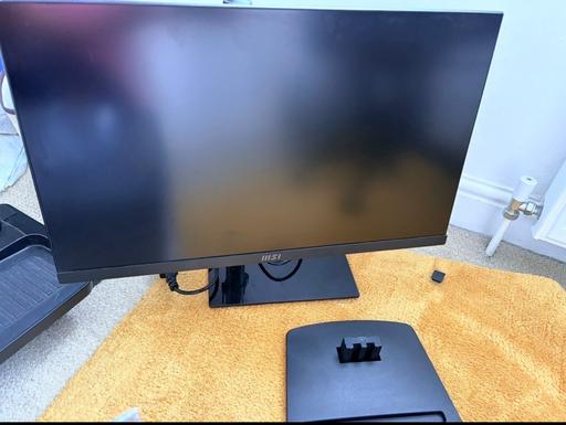  — Monitor with glass bottom stand