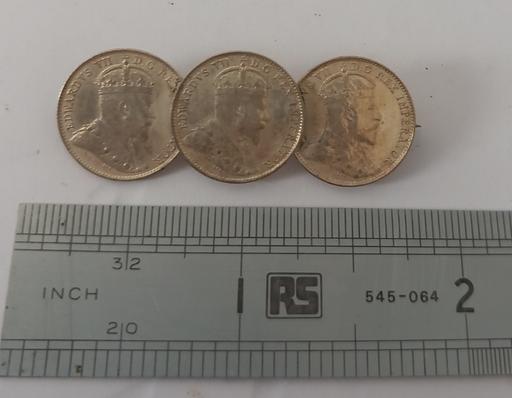  — Antique 1904 Newfoundland Sil 5-Cent brooch