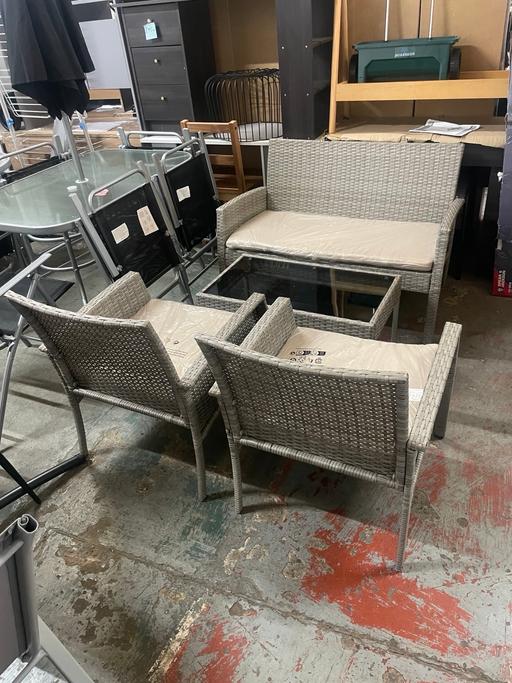  — Lucia 4 Seater Rattan Effect Garden Sofa Set