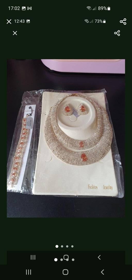  — diamante jewellery set x 3 pieces NEW