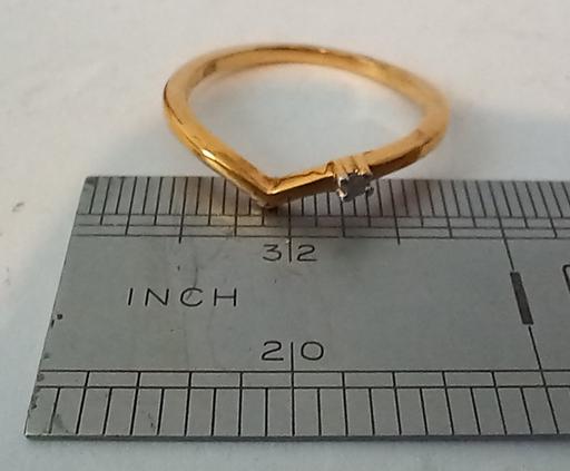  — Sterling silver gold Vermeil wishbone ring