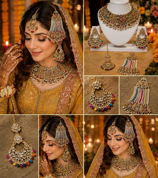  — Pakistani Indian wedding party jewellery set