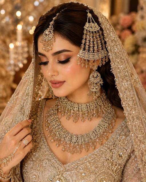  — Pakistani Indian wedding party jewellery set