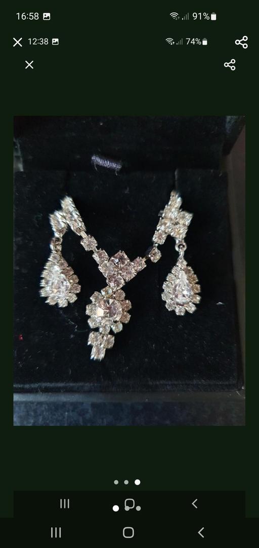  — diamante necklace & earrings set