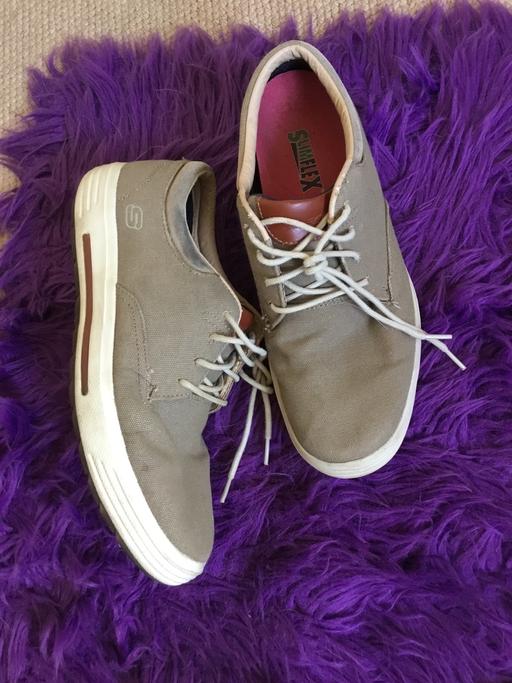  — Men’s  Skechers canvas khaki trainers 11