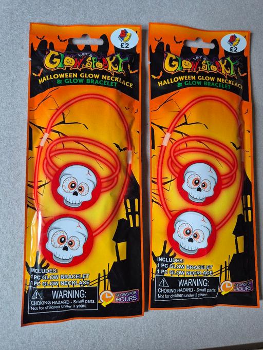  — new Halloween Glow Necklace & Bracelet 70p EA