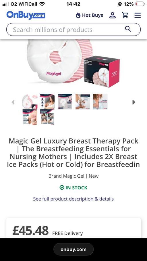  — Magic gel breastfeeding pack