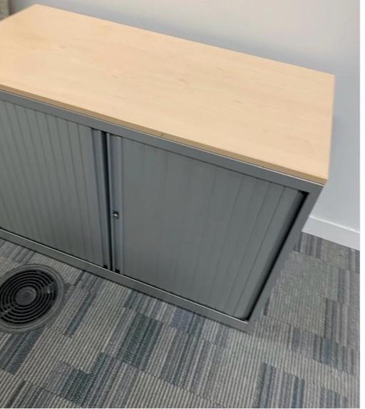  — tambour cupboard with rolling doors
