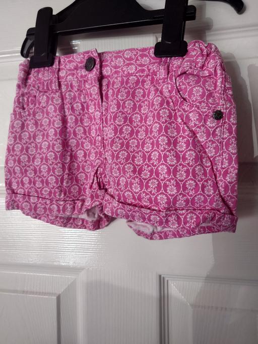  — Girls pink denim shorts size 3-4 years
