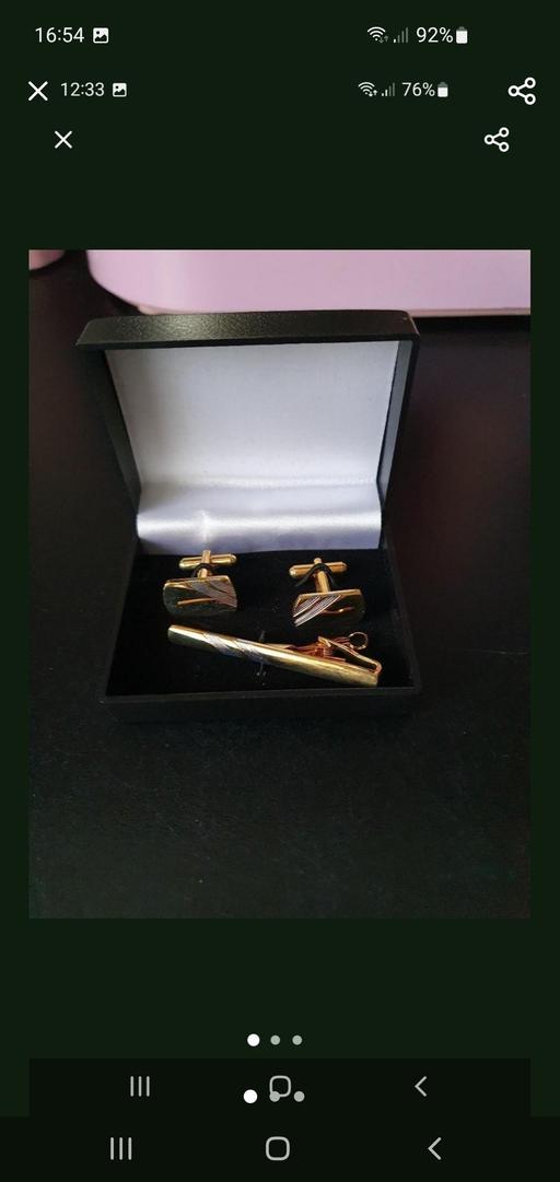  — men's tie clip & cufflinks gift set NEW