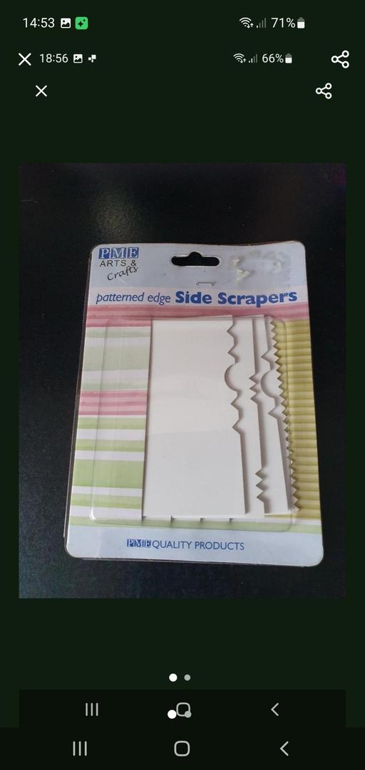  — patterned edge cake side scrapers x 4 NEW