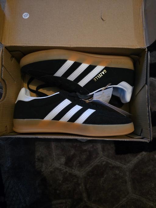 — Adidas Gazelle Trainers Black Size UK3.5