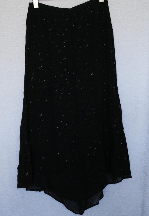  — Alison Hayes black vintage maxi skirt size 10
