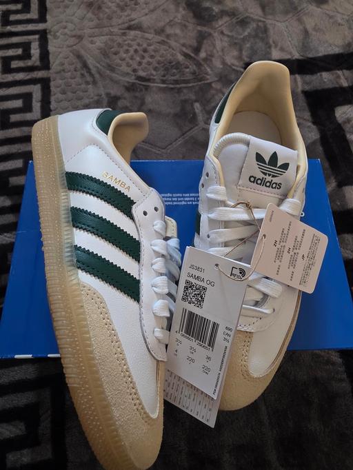  — Adidas Originals Samba OG White&Green UK3.5
