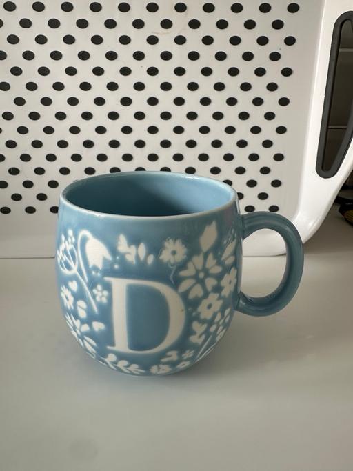 — Initial D mug, baby blue with white writing