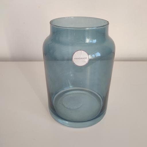  — Brand New Blue Glass Vase – Handmade 