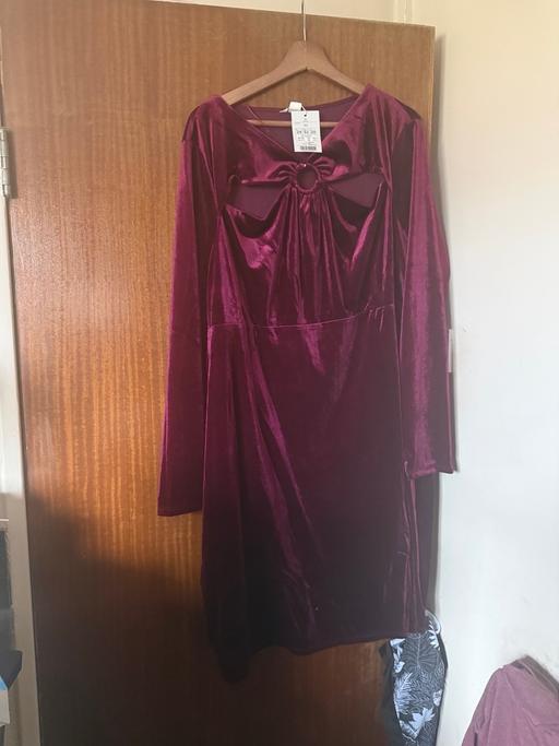  — Burgundy Velvet Dress by Monsoon