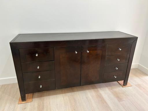  — Veneered MDF table of size 180 × 50 × 80 cm..