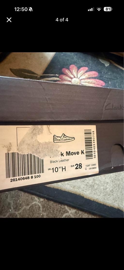  — Girls Clarks School Shoes size 10
