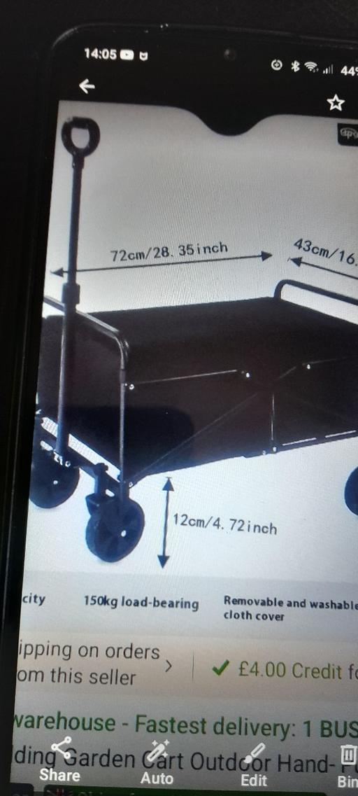  — pull along cart carbon steel.NEW