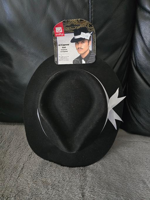  — black Smiffys Al Capone Gangster Fedora/Trilb