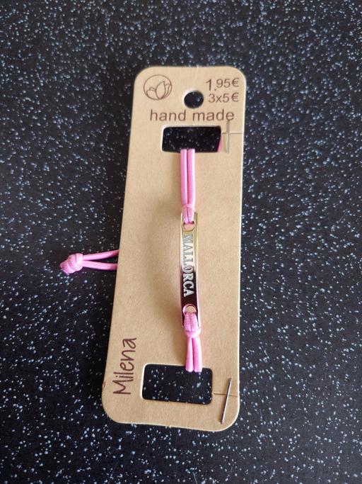  — Girls pink Mallorca bracelet