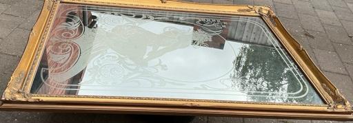  — Large vintage mirrored female figure picture