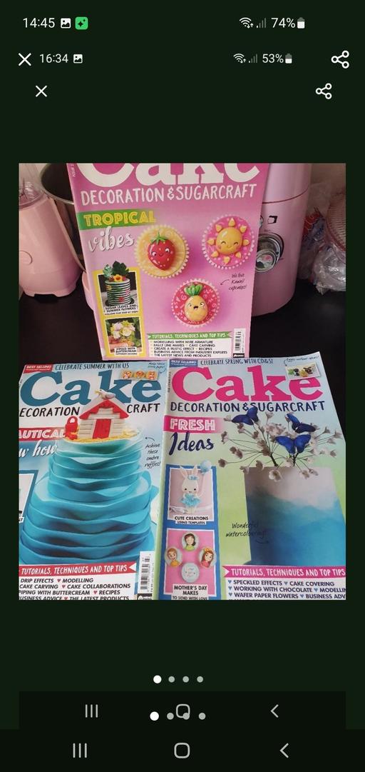  — cake decoration & sugarcraft magazines x 3