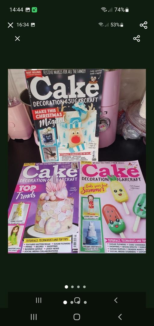  — cake decoration &sugarcraft magazines x 3