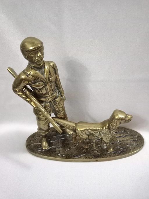  — VINTAGE SOLID BRASS HUNTSMAN/GAMEKEEPER.
